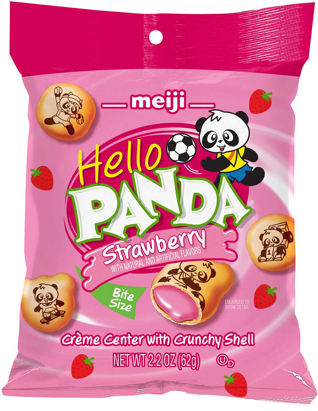 Hello Panda Strawberry Creme Filled Cookie, 2.2 Ounce -- 24 per case.
