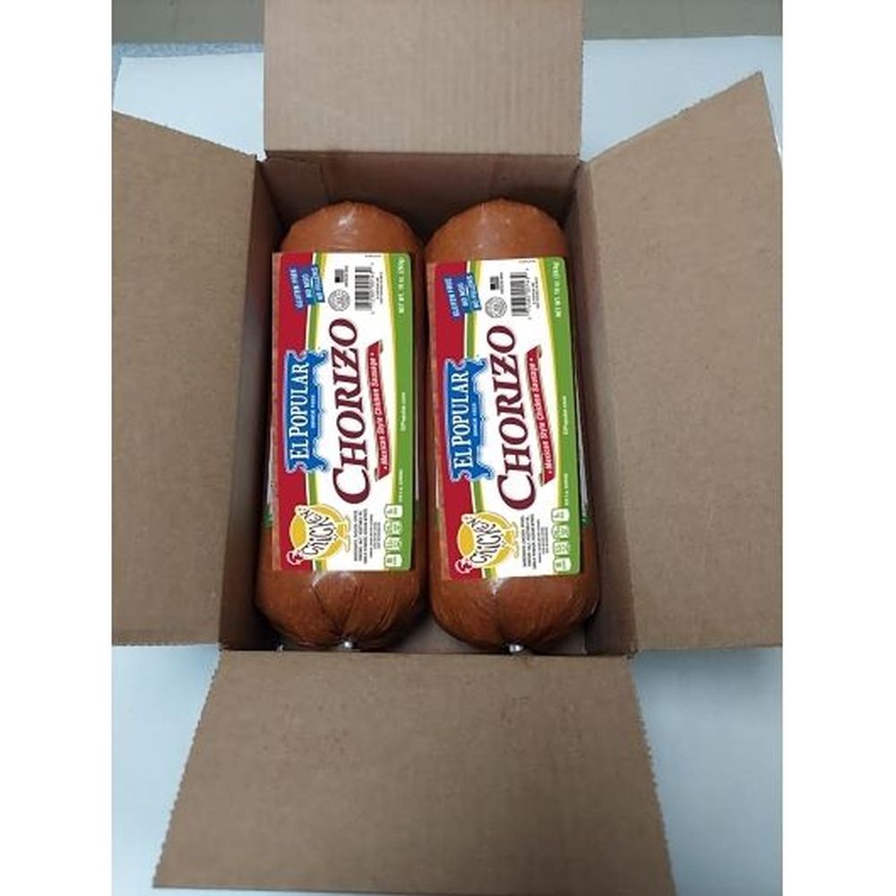El Popular Mexican Chicken Chorizo Chub, 5 Pound -- 2 Per Case