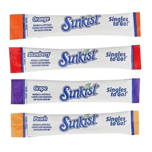 Sunkist Singles To Go Drink Mix, Variety Pack, 30 Count -- 6 Per Case
