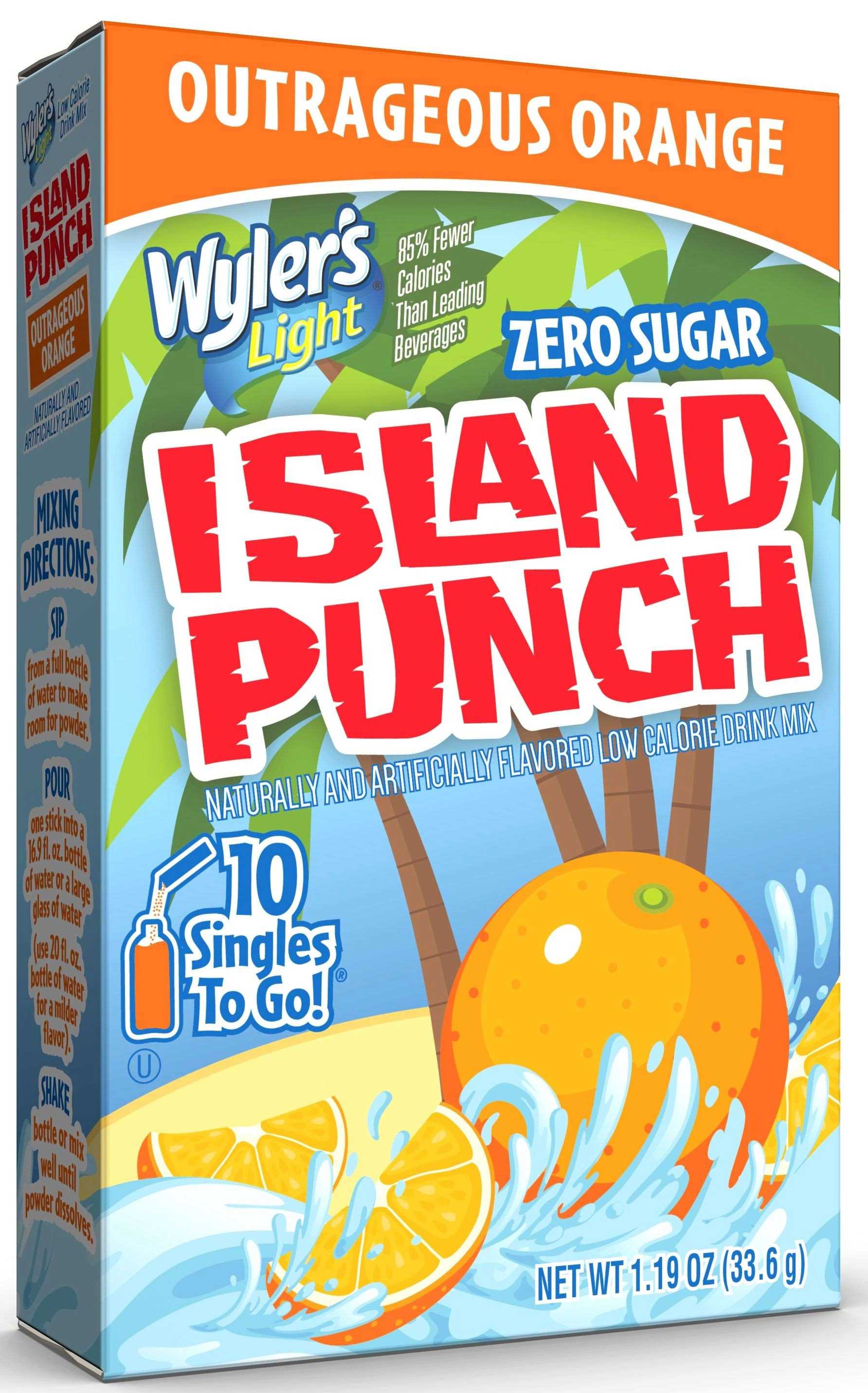 Wyler's Light Island Punch Outrageous Orange Drink Mix, 1.19 Ounce -- 120 Per Case