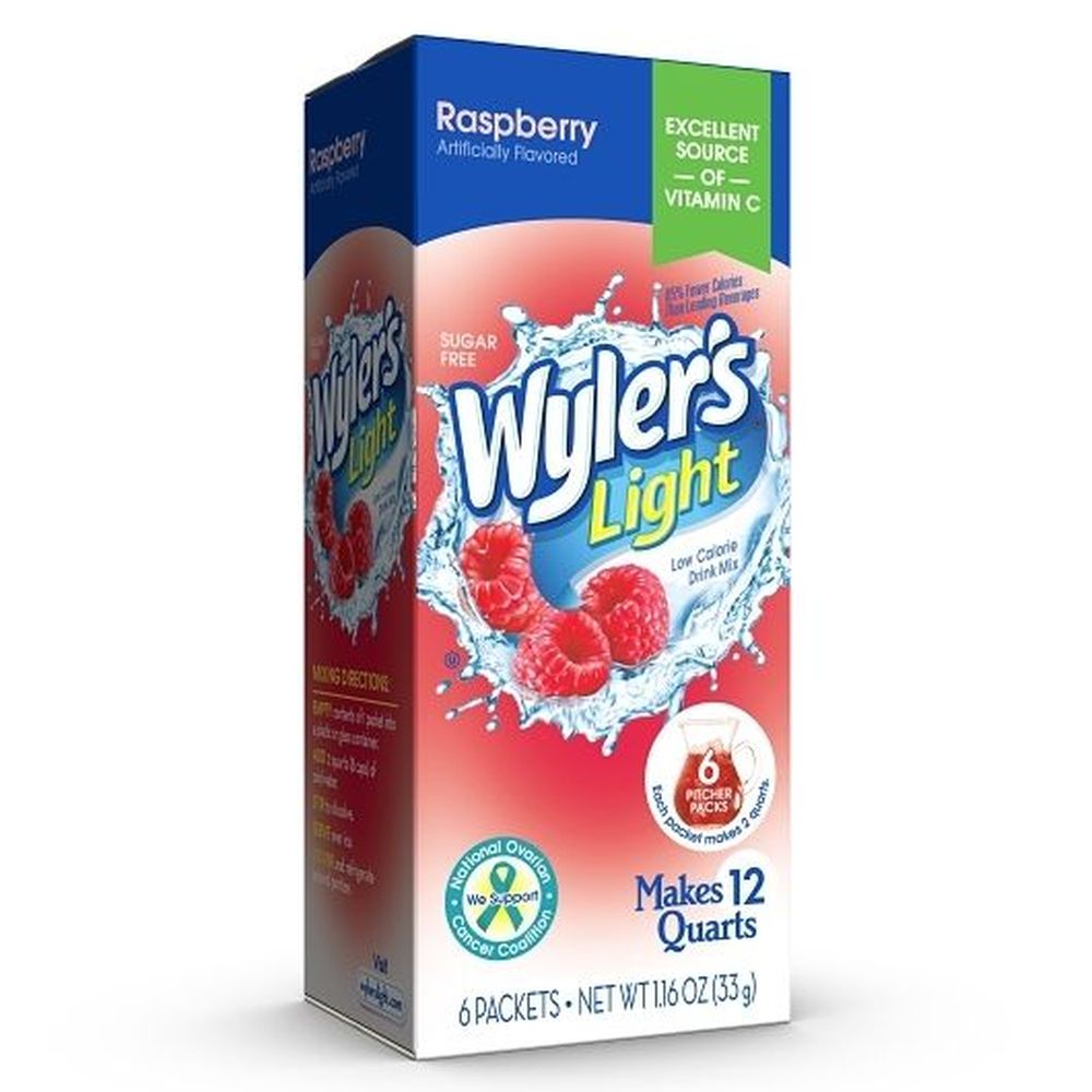Wyler's Light Sugar Free Raspberry Drink Mix, 1.16 Ounce -- 6 Per Case