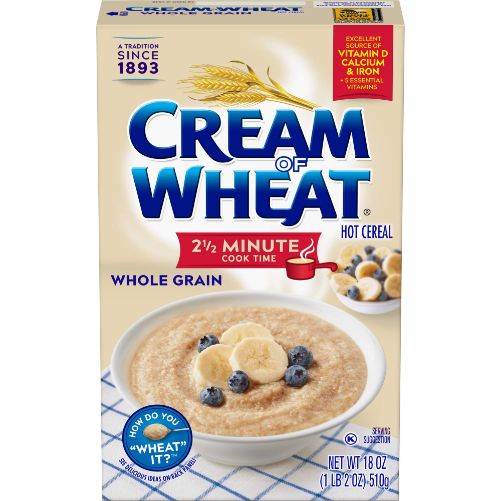 Cream Of Wheat Whole Grain Hot Cereal, 18 Ounce -- 12 Per Case