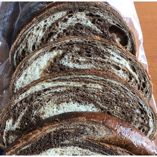 Ginsburg Number 3 Thick Sliced Marble Rye Bread, 42 Ounce -- 6 Per Case