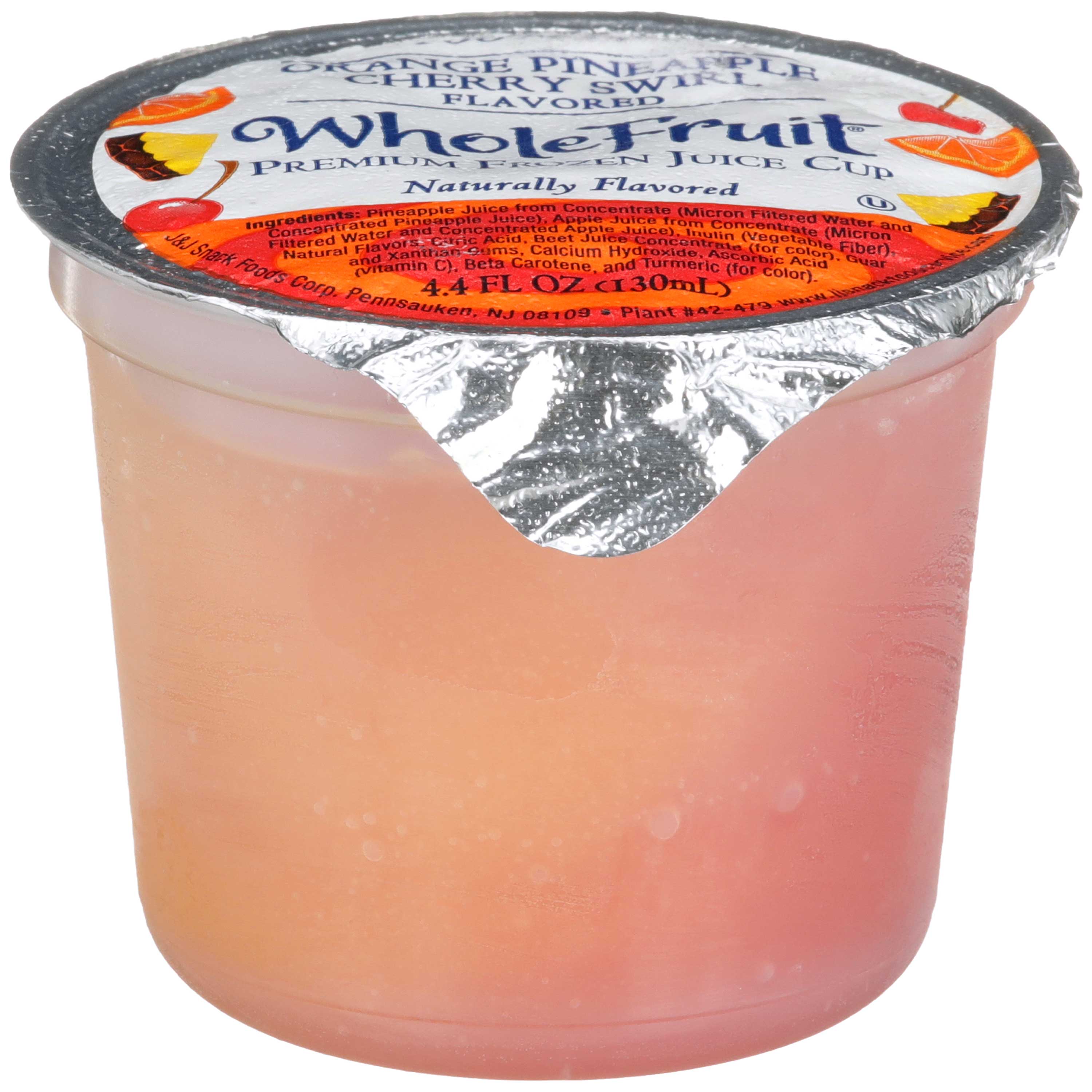 Whole Fruit Orange Pineapple and Cherry Swirl Premium Frozen Juice Cup, 4.4 ounce -- 96 per case