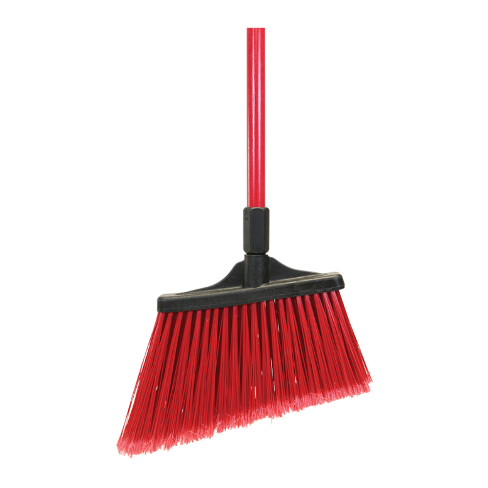 O-cedar Maxisweep Angle Broom With Red Fiberglass Handle -- 4 Per Case