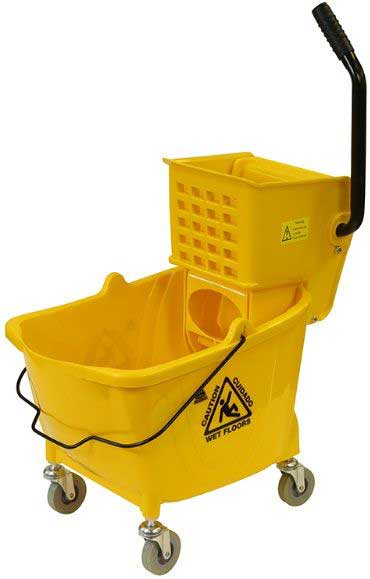 O-cedar Commercial Maxirough Yellow Mop Bucket And Wringer, 32 Quart