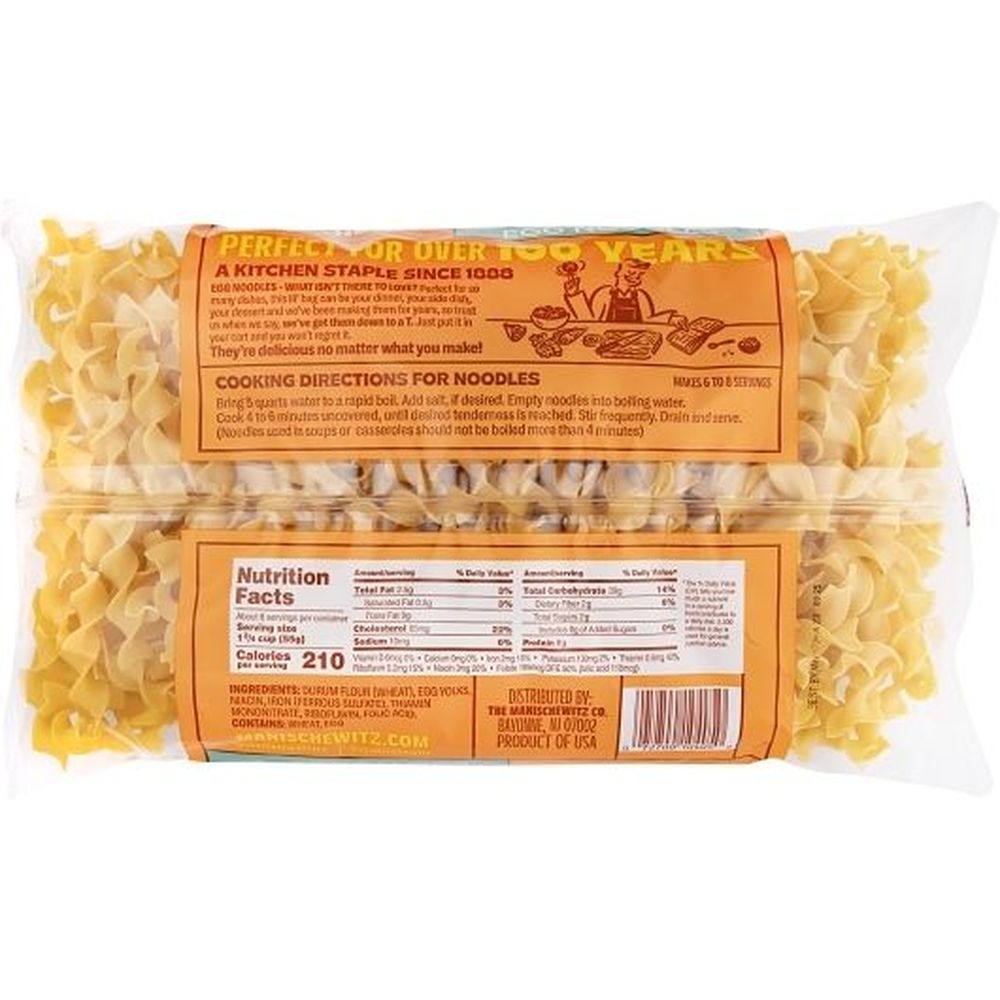 Manischewitz Wide Egg Noodles, 12 Ounce -- 12 Per Case