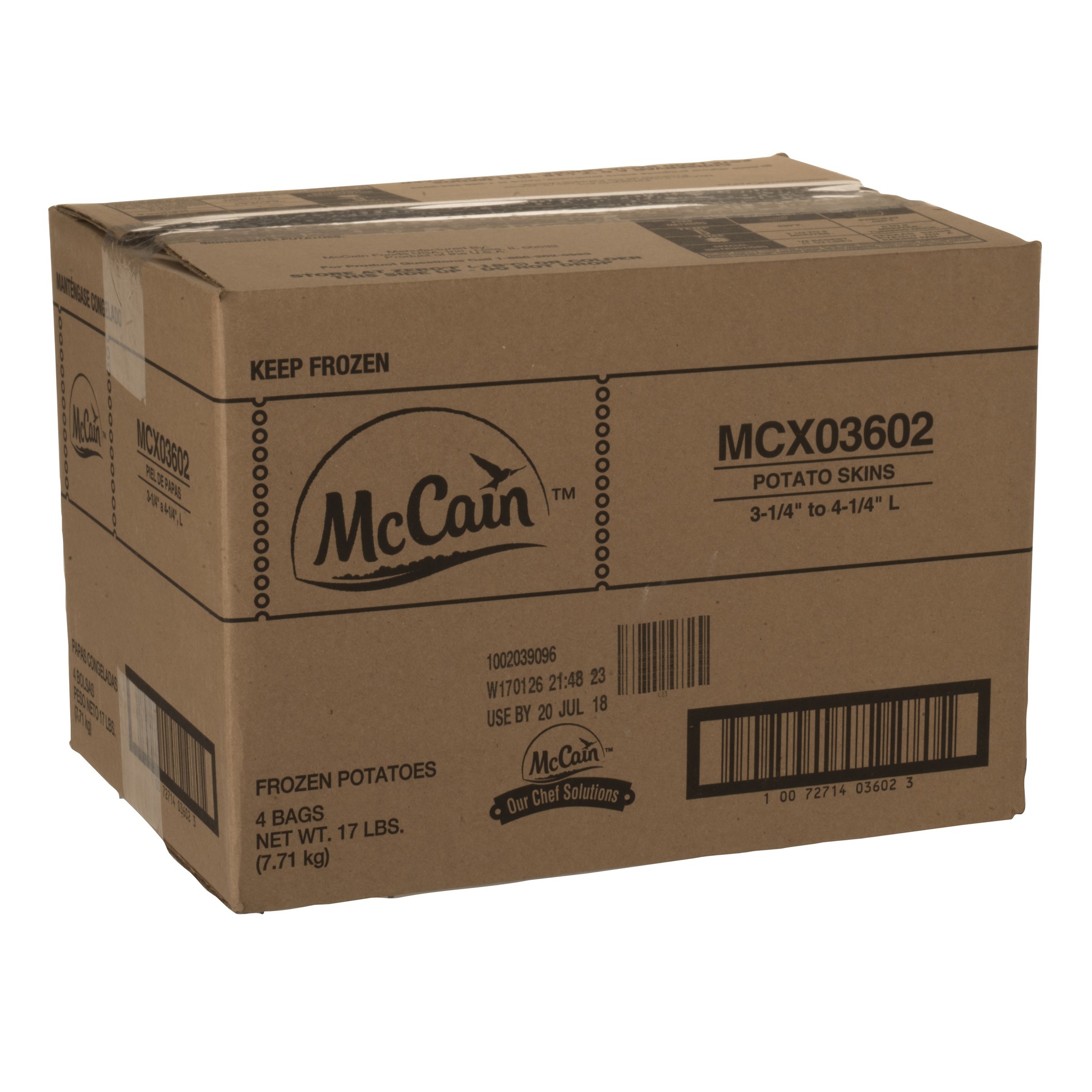 McCain Ore Ida Skinned Medium Potato, 3.75 Pound -- 4 bags per case.
