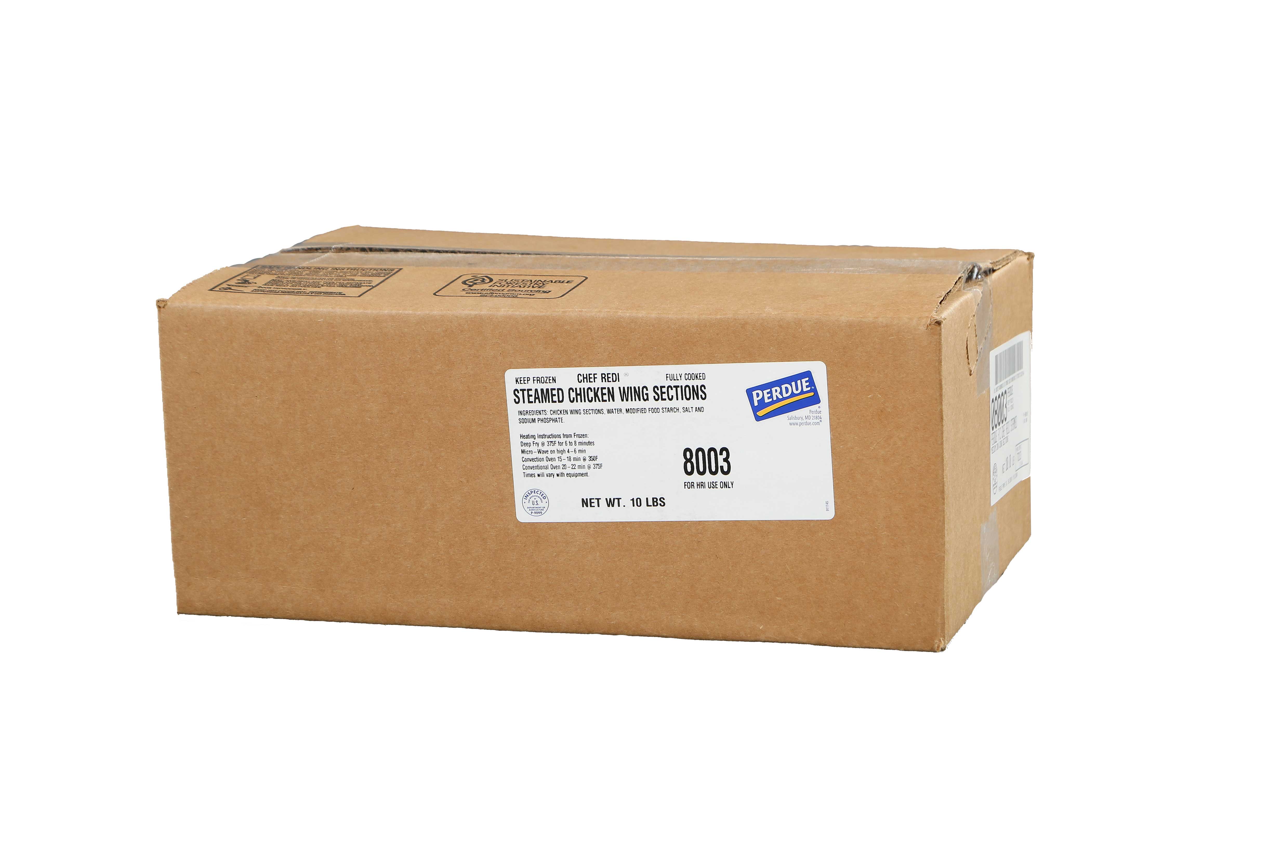 Perdue Chef Redi Fully Cooked Medium Steamed Chicken Wing, 5 Pound -- 2 per case.