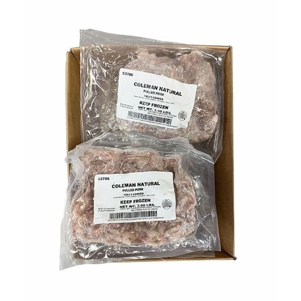 Coleman Natural Fully Cooked Unsauced Pulled Pork, 3 Pound -- 4 Per Case