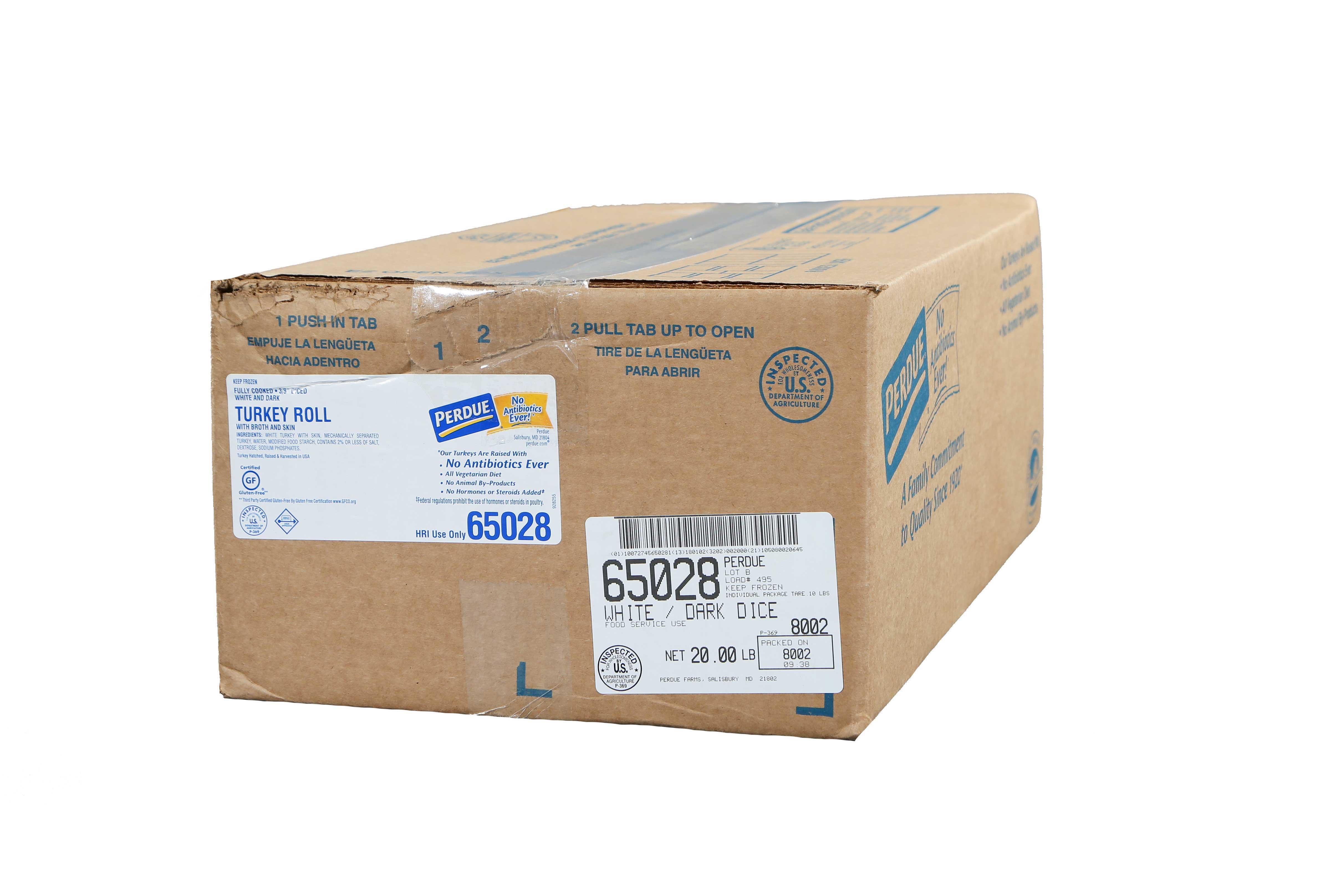 Perdue Farms White And Dark Diced Turkey Meat, 5 Pound -- 4 Per Case