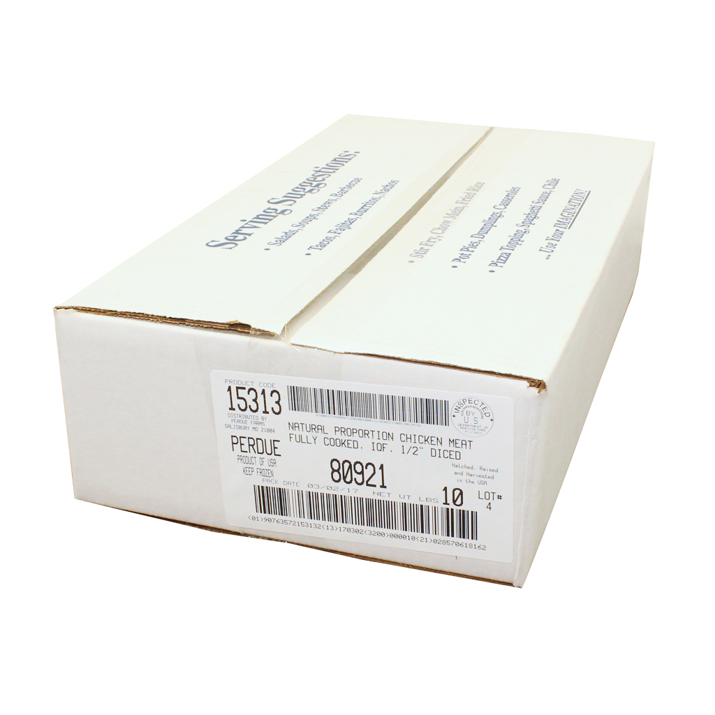 Perdue Farms Fully Cooked Iqf Diced White Dark Chicken, 5 Pound -- 2 Per Case