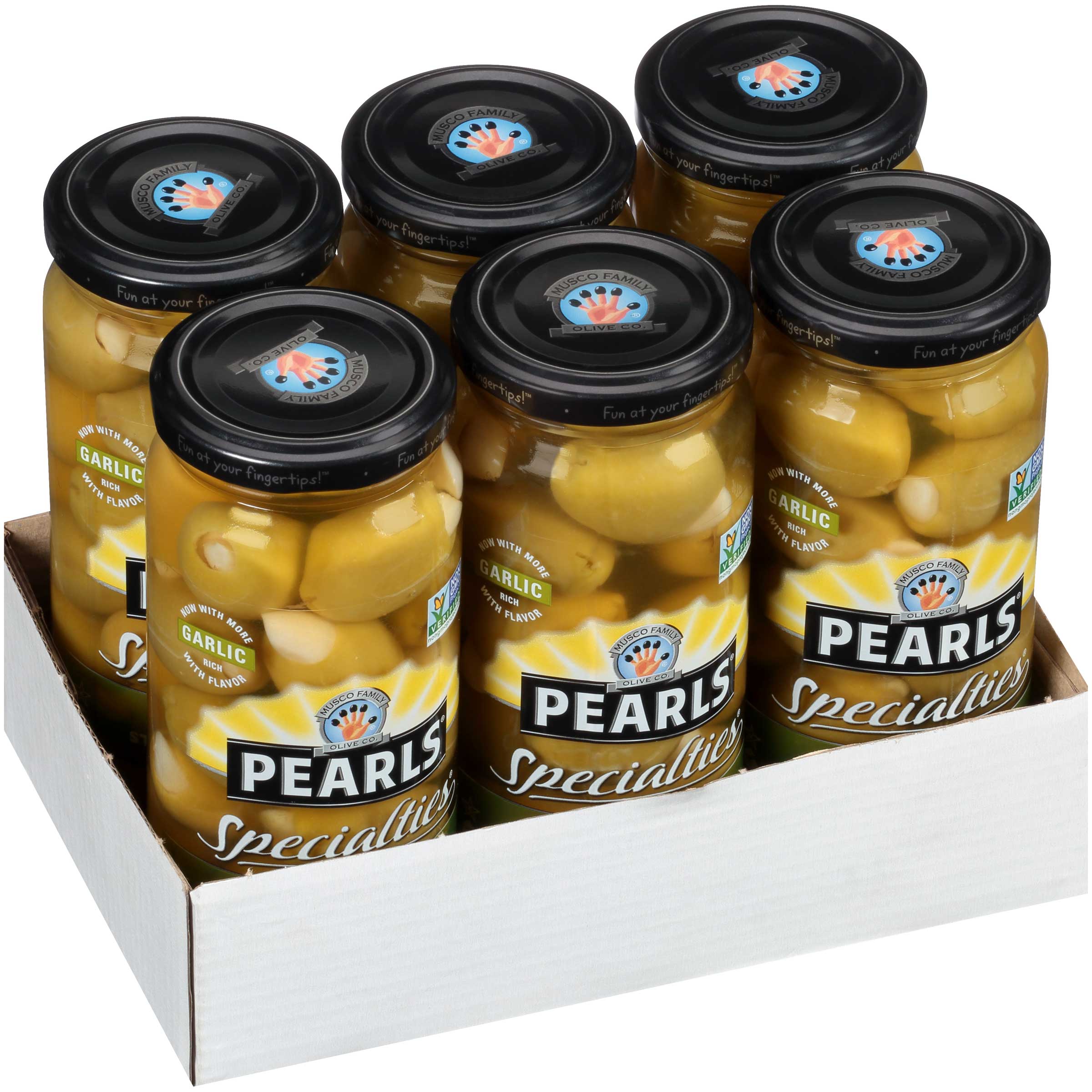 Pearls Garlic Stuffed Queen Olives, 7 Ounce -- 6 Per Case