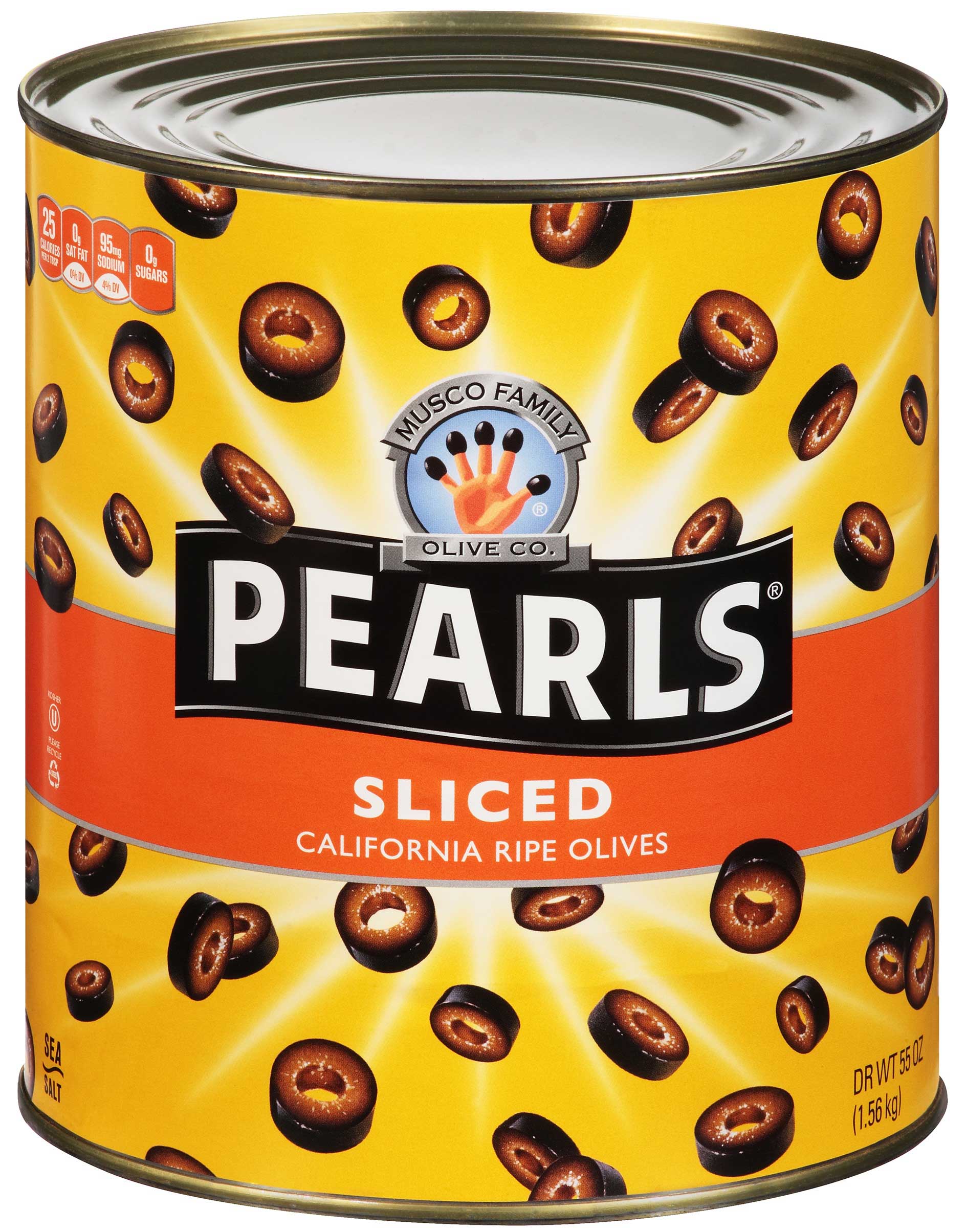 Pearls Fancy Sliced Ripe Olives, 55 Ounce -- 6 Per Case