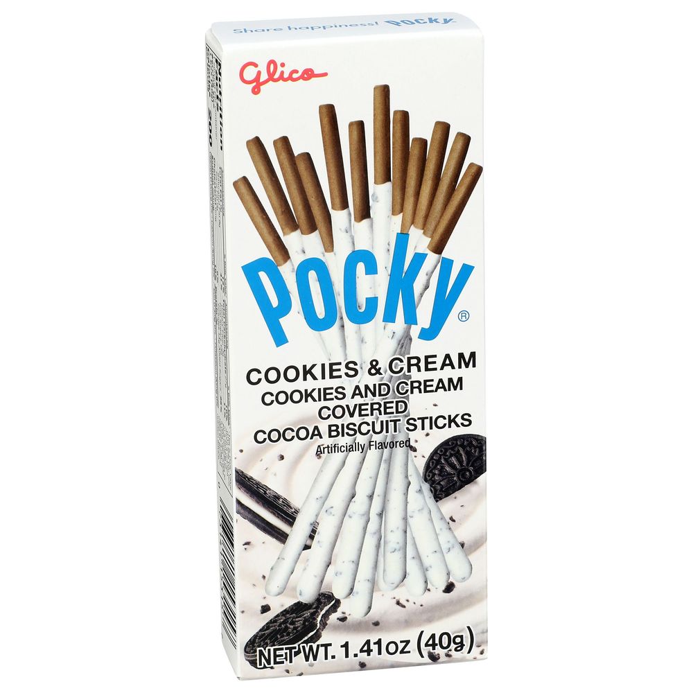 Pocky Cookies And Cream Covered Biscuit Sticks, 1.41 Ounce -- 20 Per Case