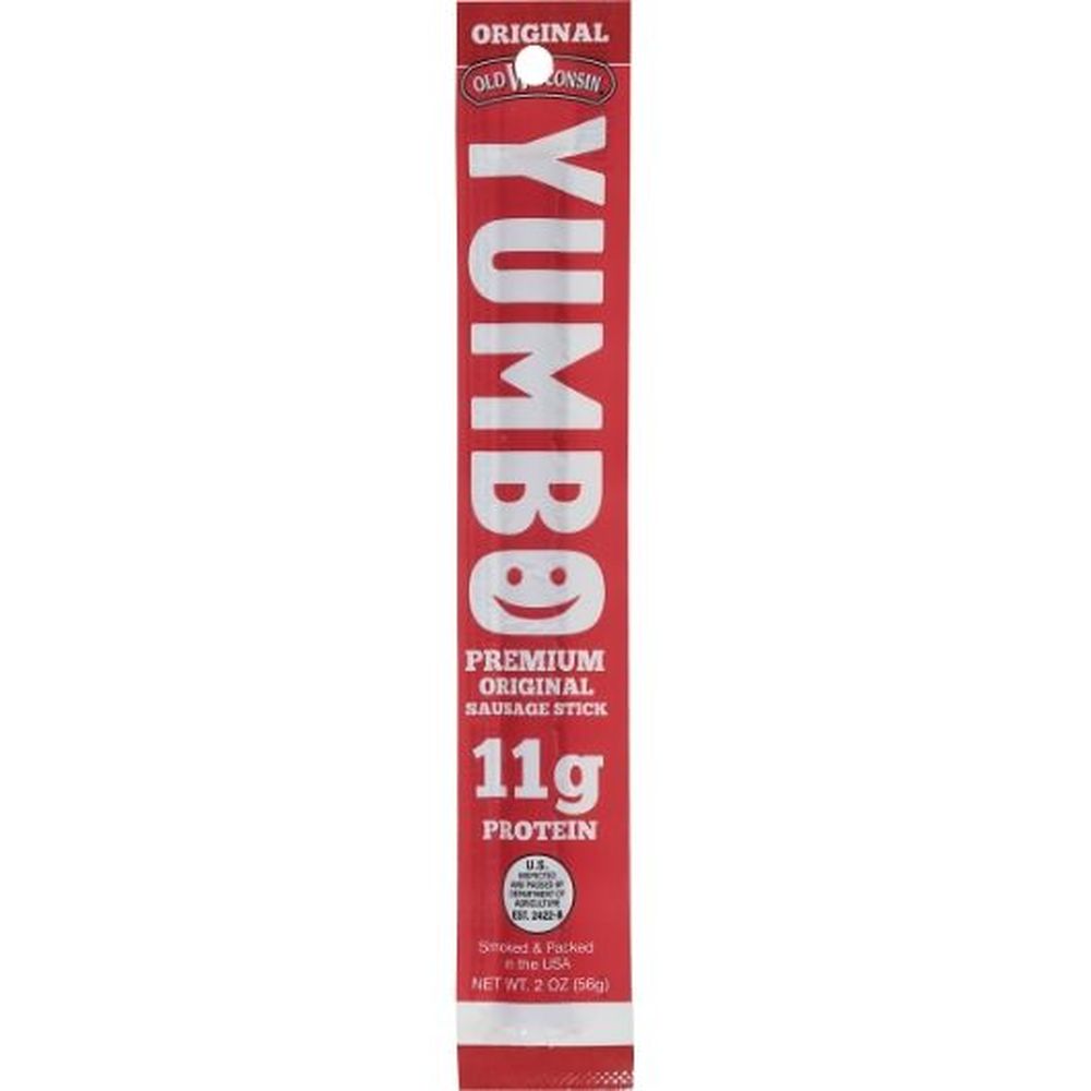 Old Wisconsin Yumbo Summer Sausage Snack Sticks - 20 Pack Original Flavor, High Protein, Keto & Gluten Free