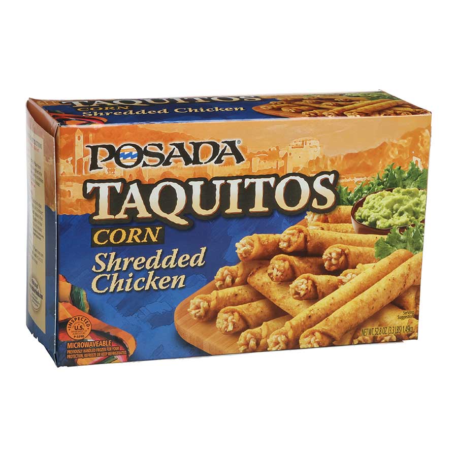 Posada Shredded Chicken Taquitos, 1.1 Ounce -- 192 Per Case