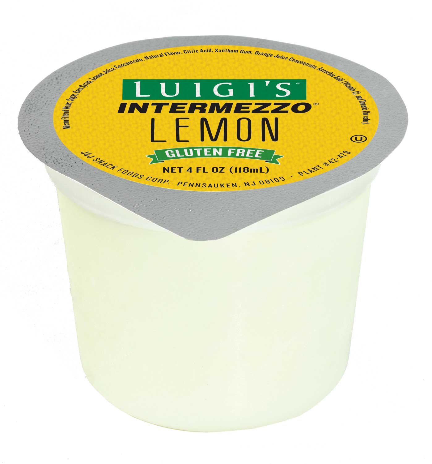 Luigis Intermezzo Lemon Cup, 4 Ounce -- 72 per case.