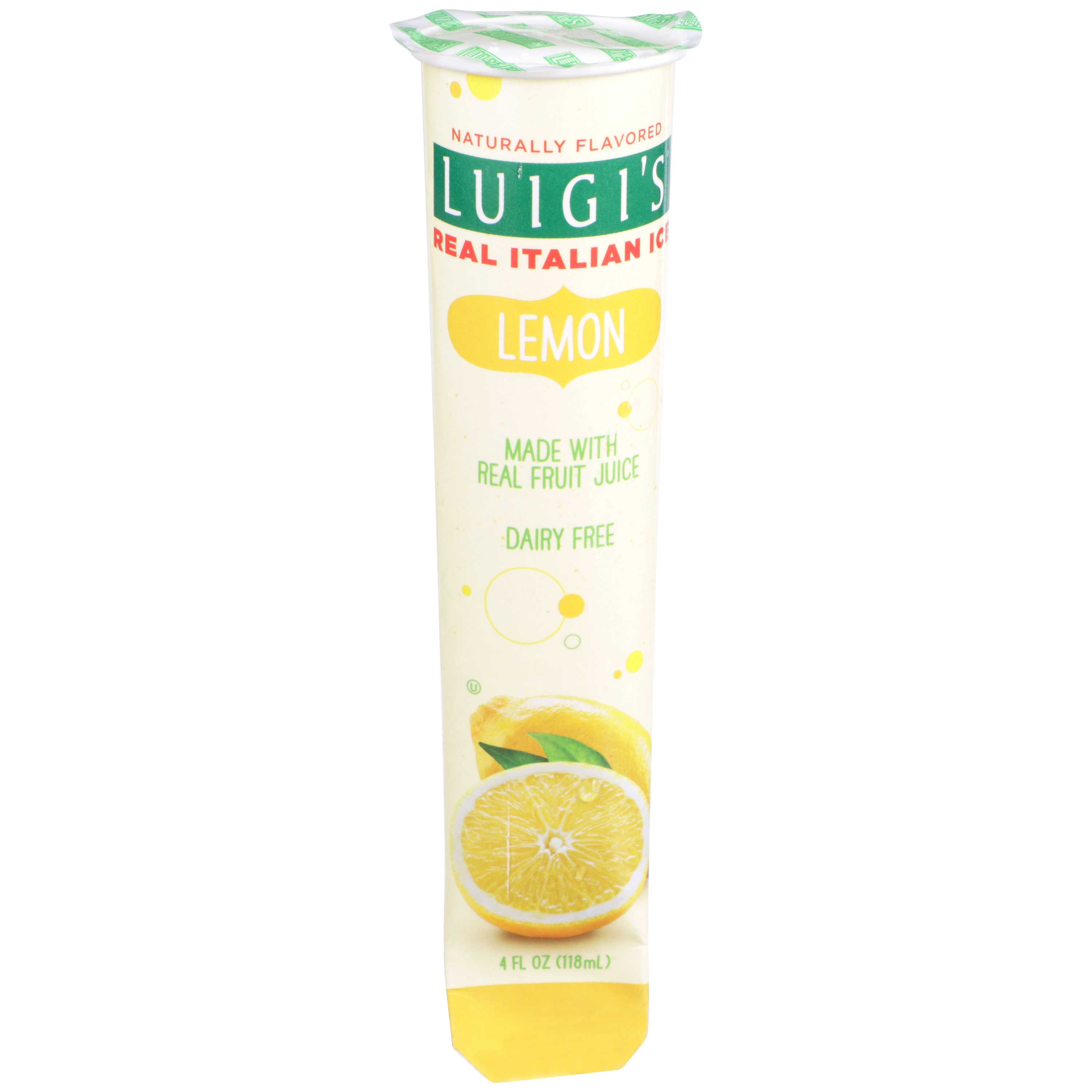 Luigis Real Italian Ice Lemon Squeeze Tube, 4 Ounce -- 24 per case.