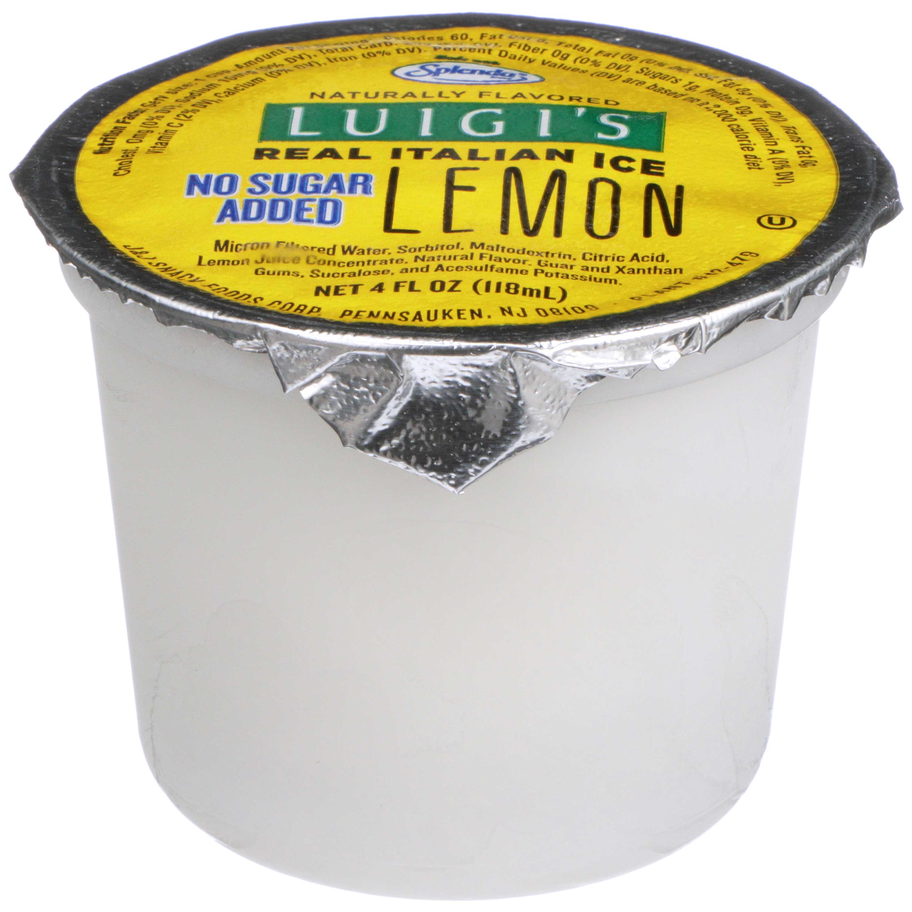 Luigis Lemon Italian Ice Cup, 4 Ounce -- 48 per case