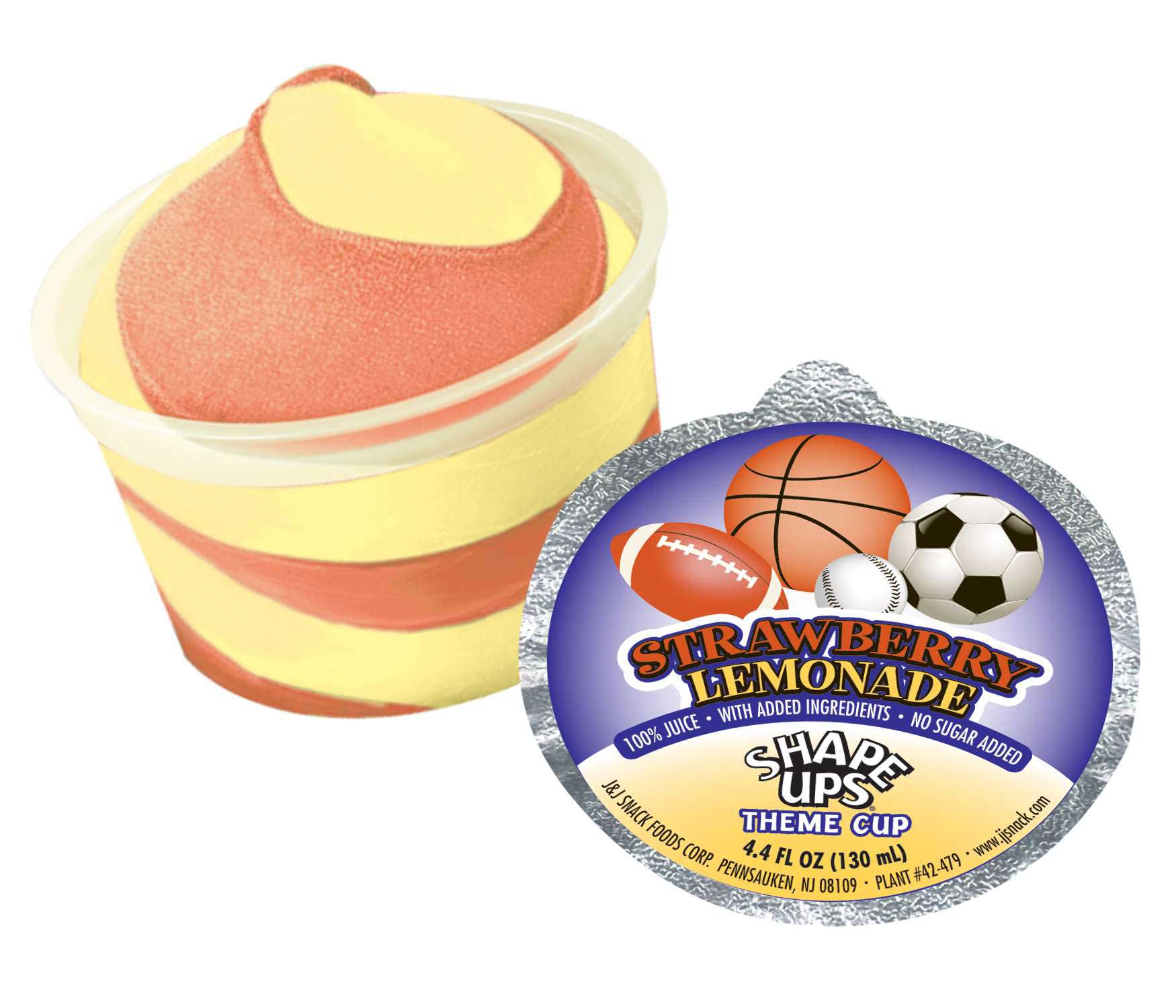 Shape Ups No Sugar Added Strawberry and Lemonade Swirl Sports Cups, 4.4 Ounce -- 96 per case