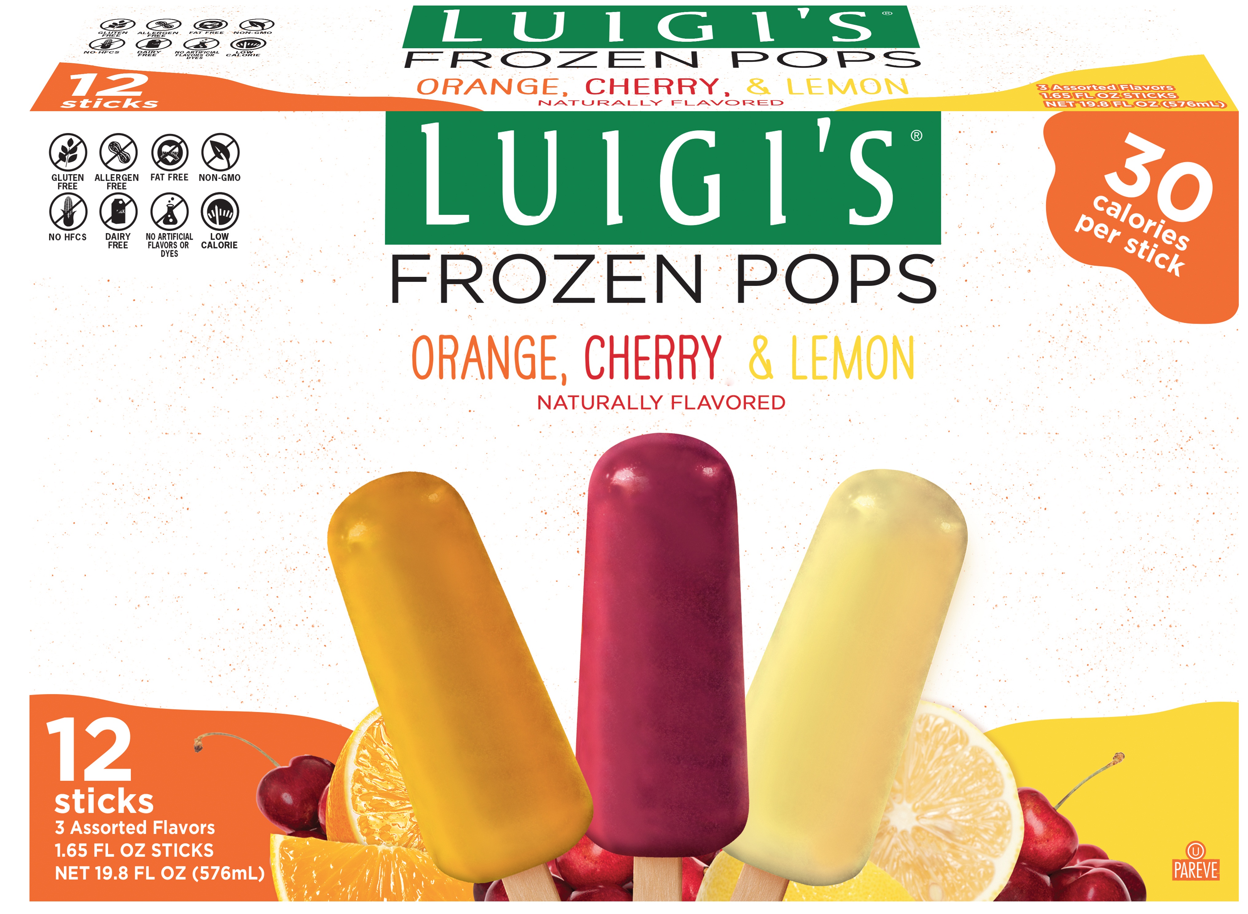 Luigi's Frozen Pops, 1.65 Ounce -- 108 per case
