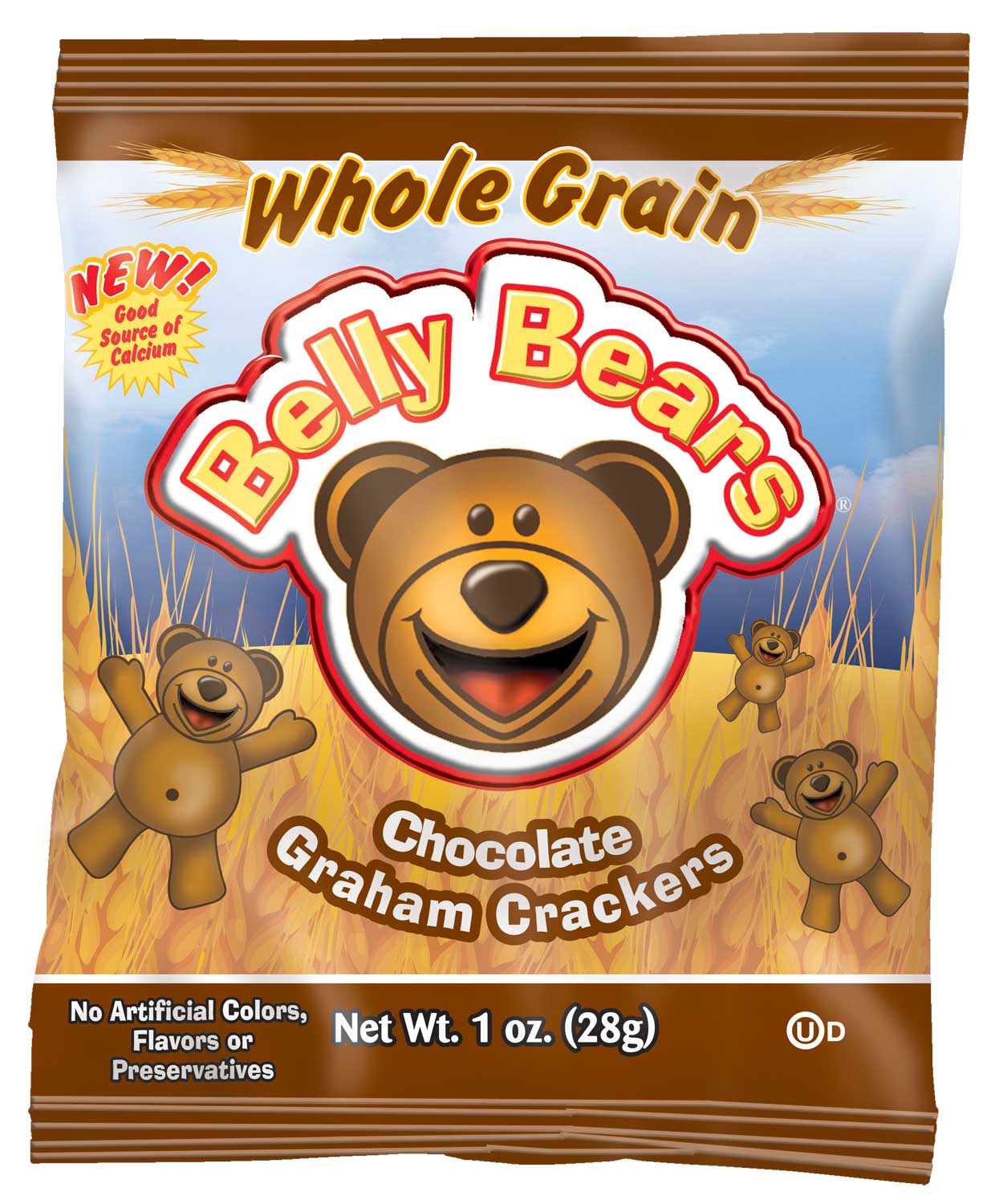 Readi Bake Whole Grain Belly Bears Chocolate Graham Cracker -- 200 per case.