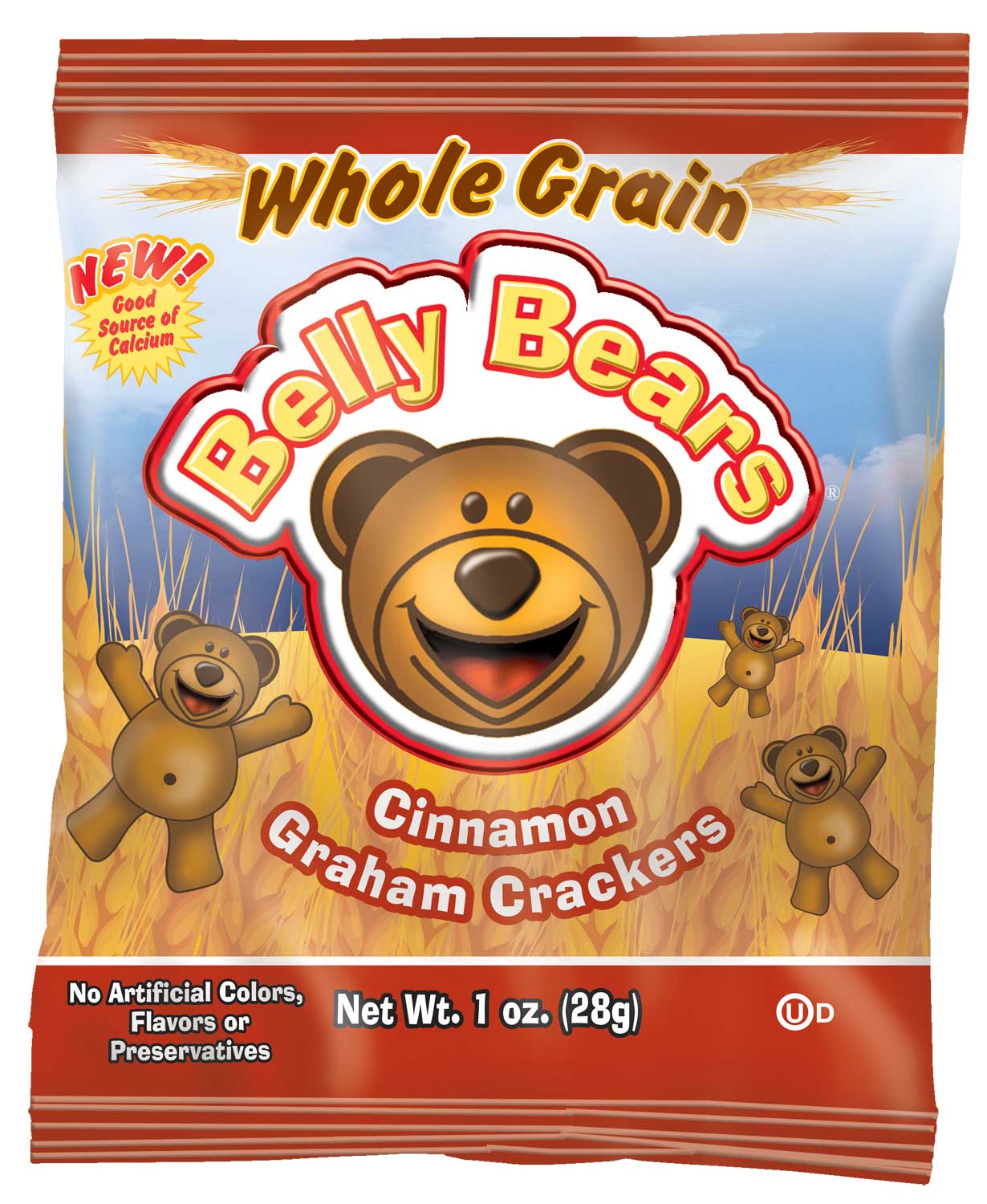 Readi Bake Whole Grain Belly Bears Cinnamon Graham Cracker -- 200 per case.