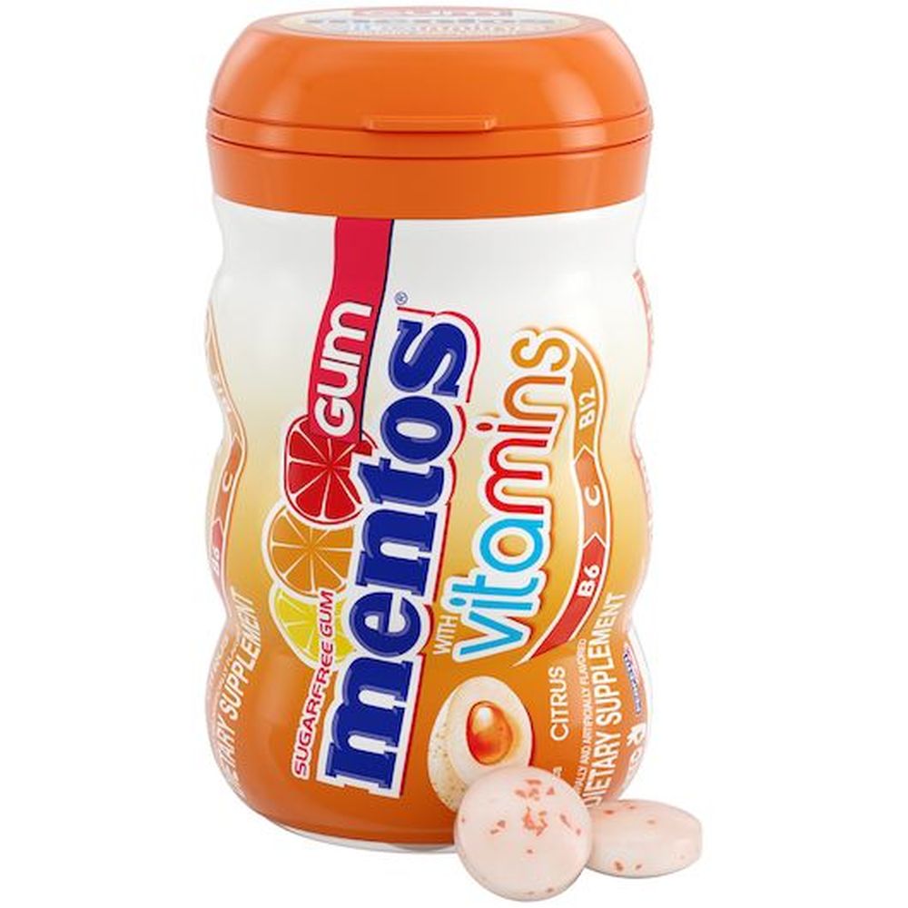 Mentos Sugar Free Citrus Chewing Gum - 45 per pack -- 36 packs per