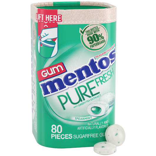 Mentos Pure Fresh Sugar Free Chewing Gum, 5.644 Ounce -- 36 per case