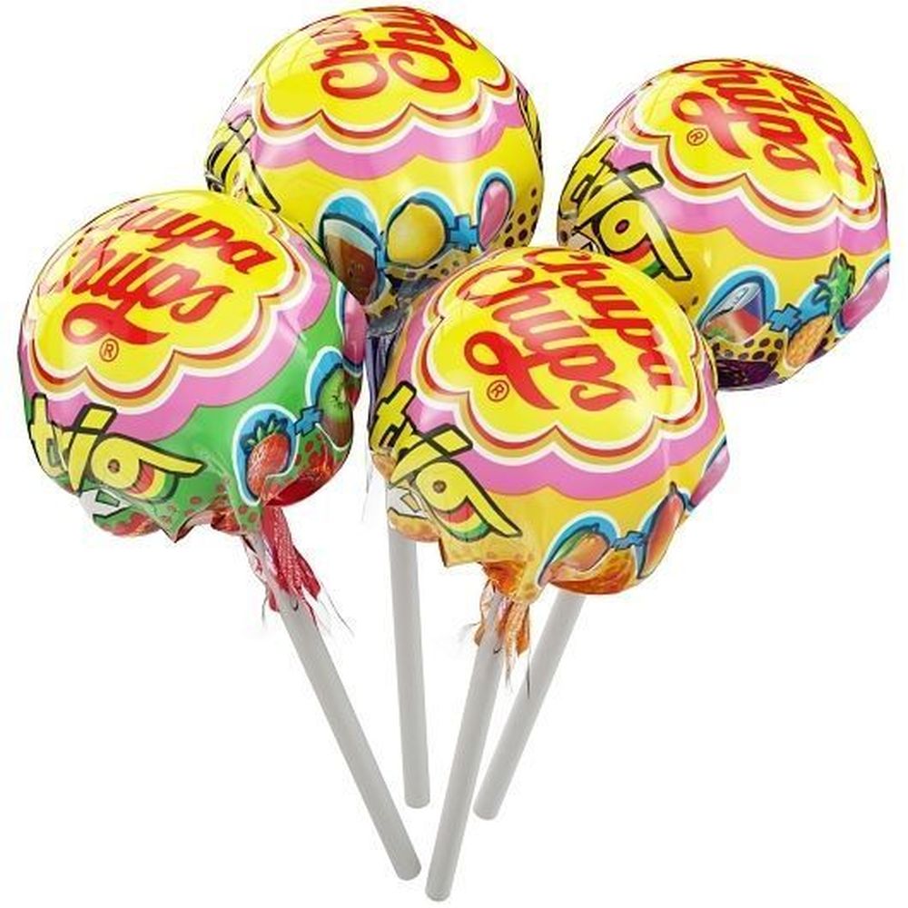 Chupa Chups 4 Fruity Flavors Xxl Trio 3-in-1 Lollipops