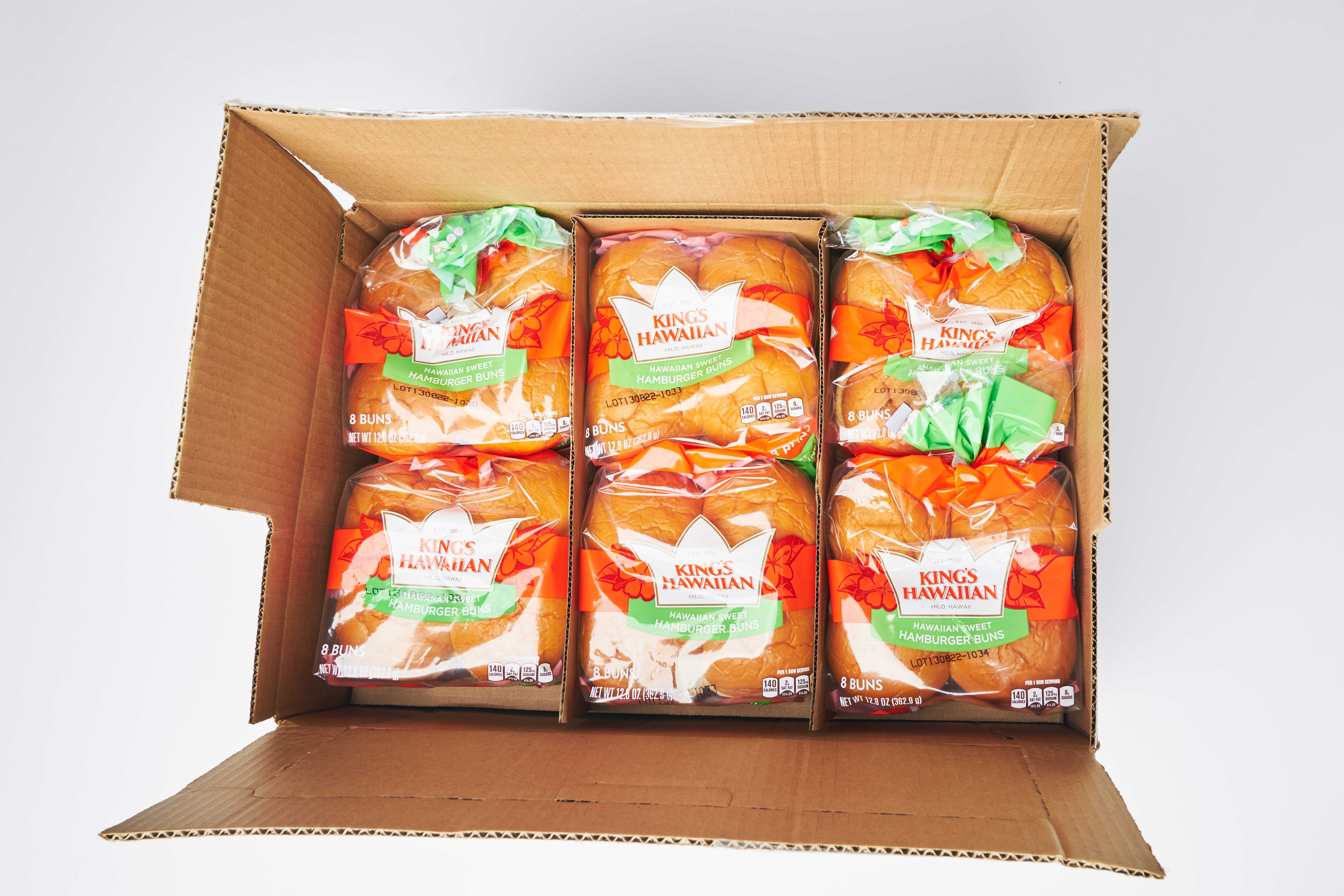 Kings Hawaiian Sweet Hamburger Buns, 12.8 Ounce -- 12 per