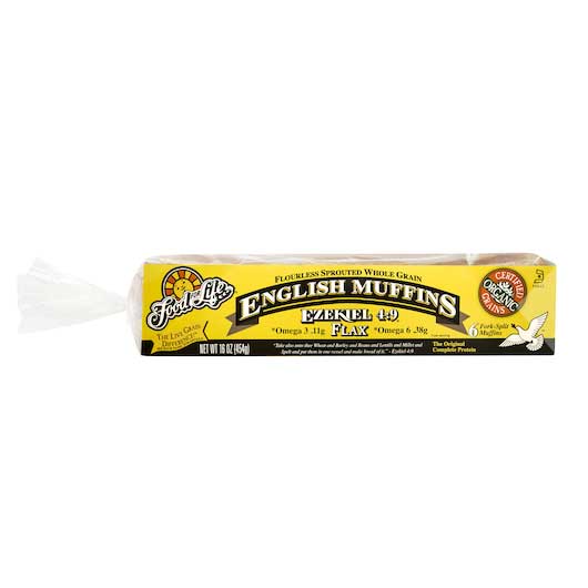 Food For Life Organic Ezekiel 4:9 Flax Sprouted English Muffin, 16 Ounce -- 6 Per Case
