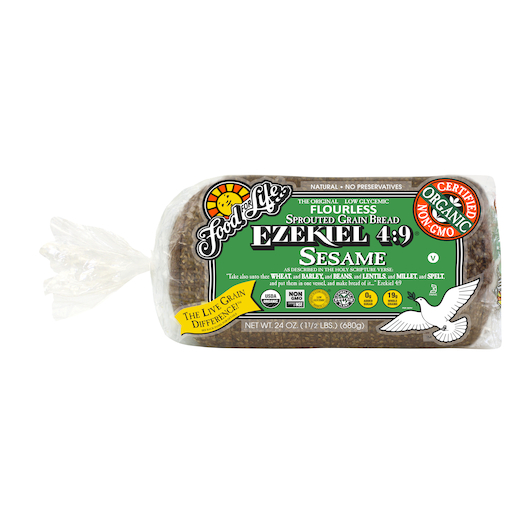 Food For Life Organic Ezekiel 4 9 Sesame Bread Case Foodservicedirect