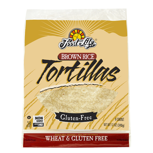 Food For Life Wheat and Gluten Free Brown Rice Tortilla, 12 Ounce -- 12 per case