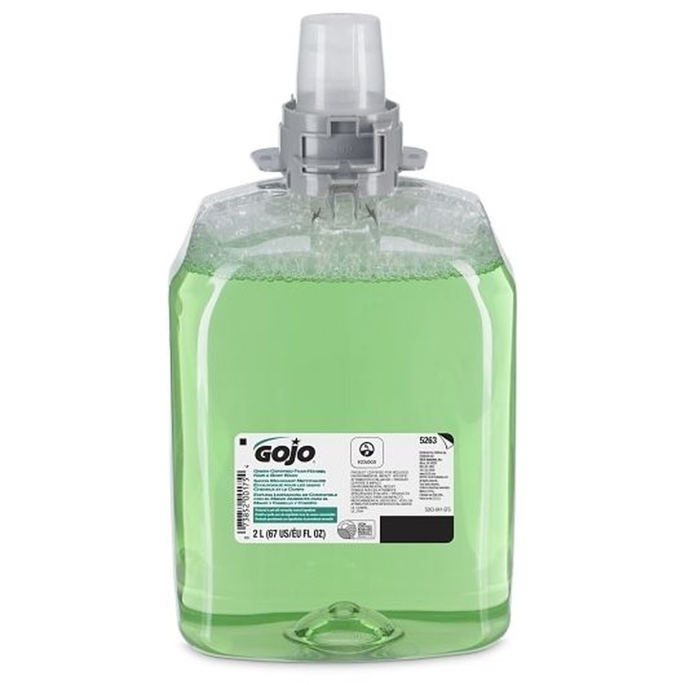 Gojo Green Certified 2000 Milliliter Hair and Body Foaming Wash, 2 count