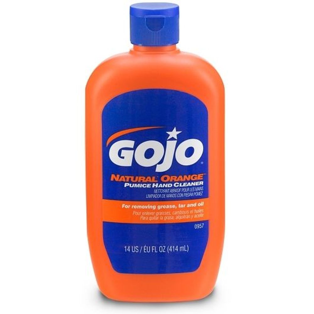 Gojo 14 Fluid Ounce Natural Orange Pumice Hand Cleaner, 12 Count