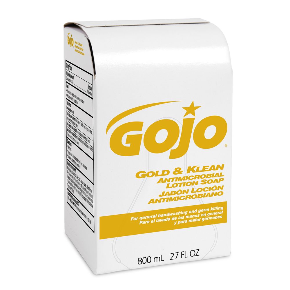 Gojo Gold-n-klean Antimicrobial Lotion Soap, 800 Ml -- 12 Per Case