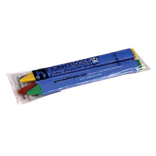 Hoffmaster Triangular Red Blue Yellow and Green Crayon 4 count per