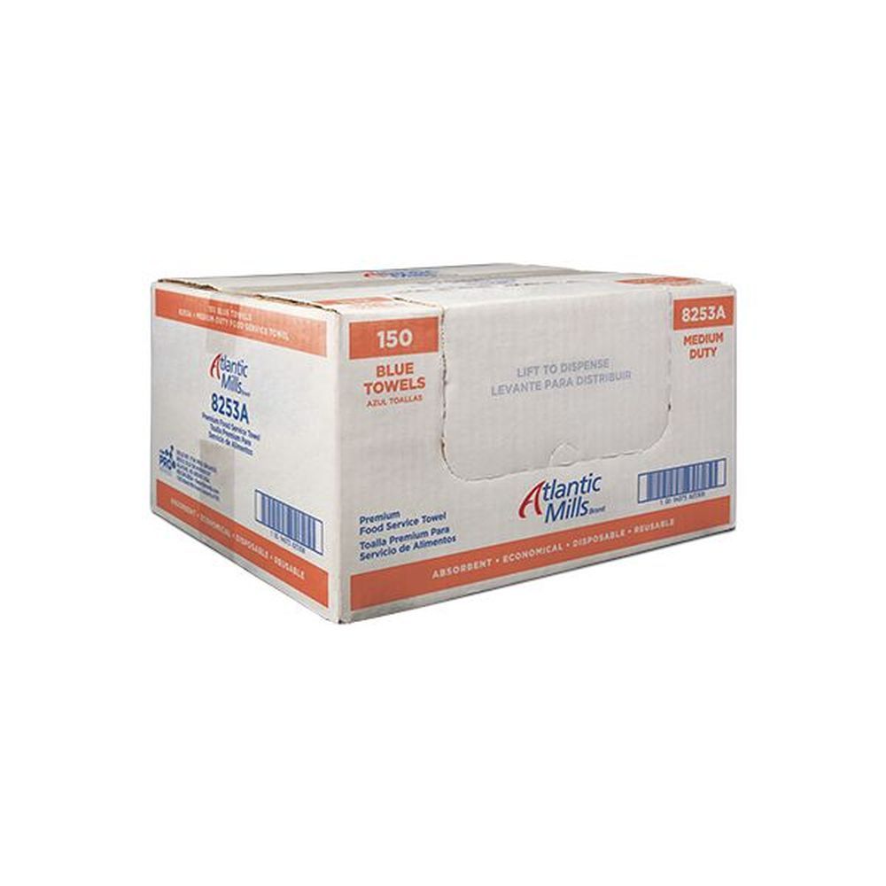 Atlantic Mills Blue Medium Duty Towel, 13.5 X 21 Inch -- 150 Per Case