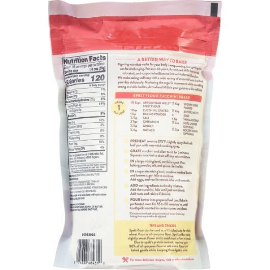 Arrowhead Mills Organic Spelt Flour, 22 Ounce -- 6 Per Case