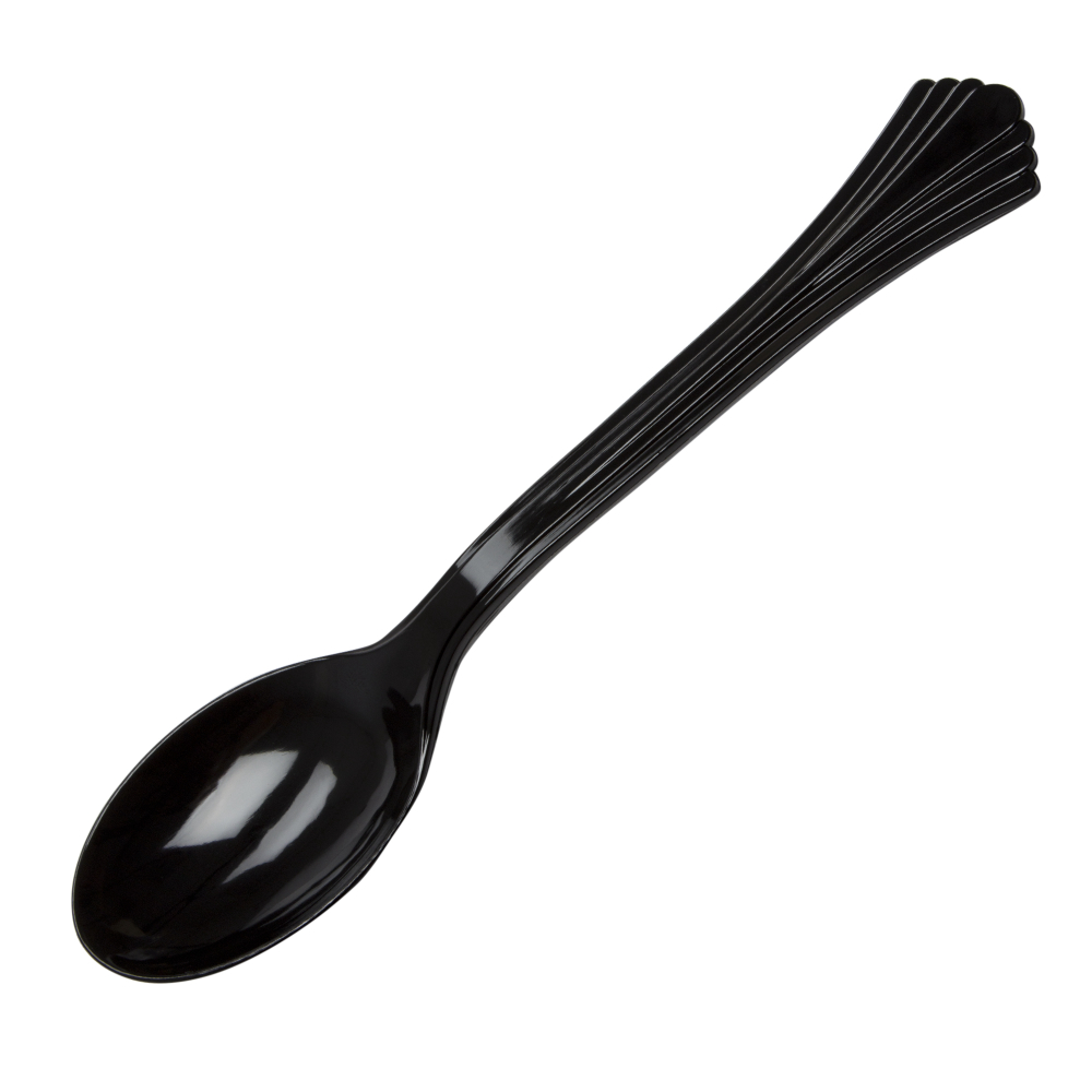 Wna Classicware Black Polystyrene Serving Spoon, 10 Inch -- 100 Per Case