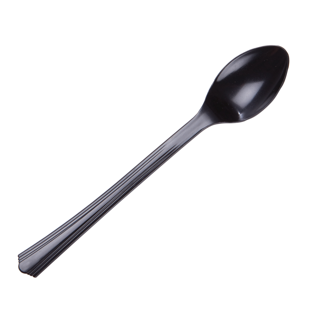 Wna Petites Polystyrene Black Tasting Spoon, 4.2 Inch -- 500 Per Case