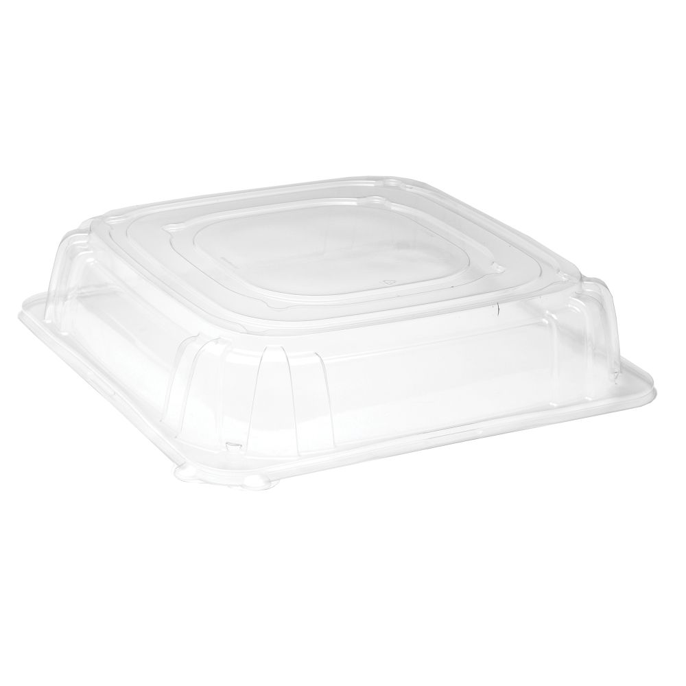 Wna Comet Caterline Contours Clear Pet Square Lid For 16 Inch Square Trays, 3.175 Inch Height -- 25 Per Case