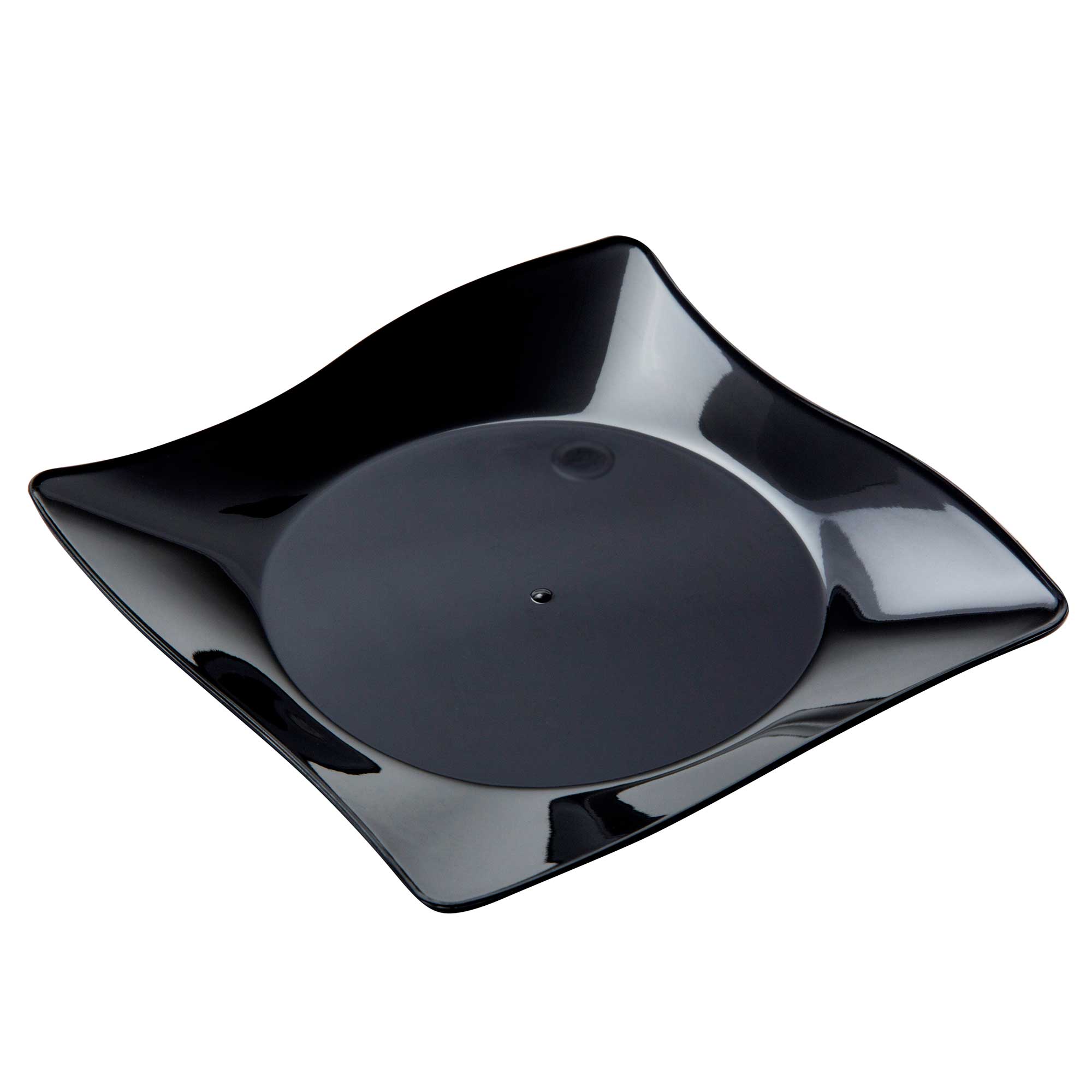 Wna Petites Black Square Plate, 4 Inch -- 200 Per Case