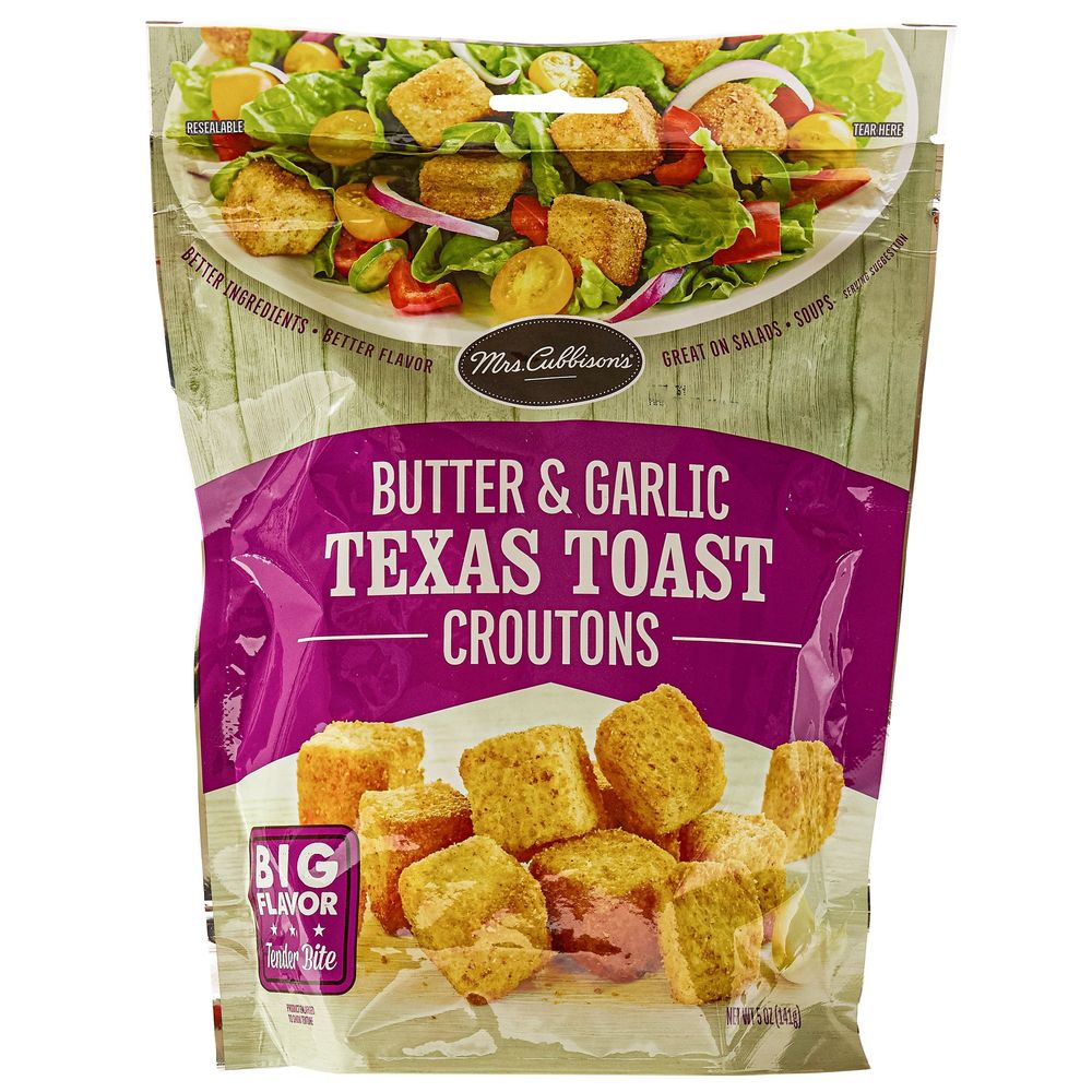 Mrs. Cubbison's Texas Toast Butter And Garlic Crouton, 5 Ounce -- 9 Per Case
