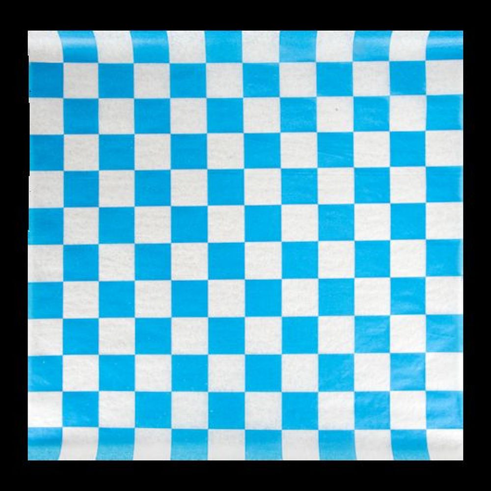 Durable Packaging 12 X 12 Inch Blue Check Grease Resistant Flat Sheet, 1000 Count -- 5 Per Case