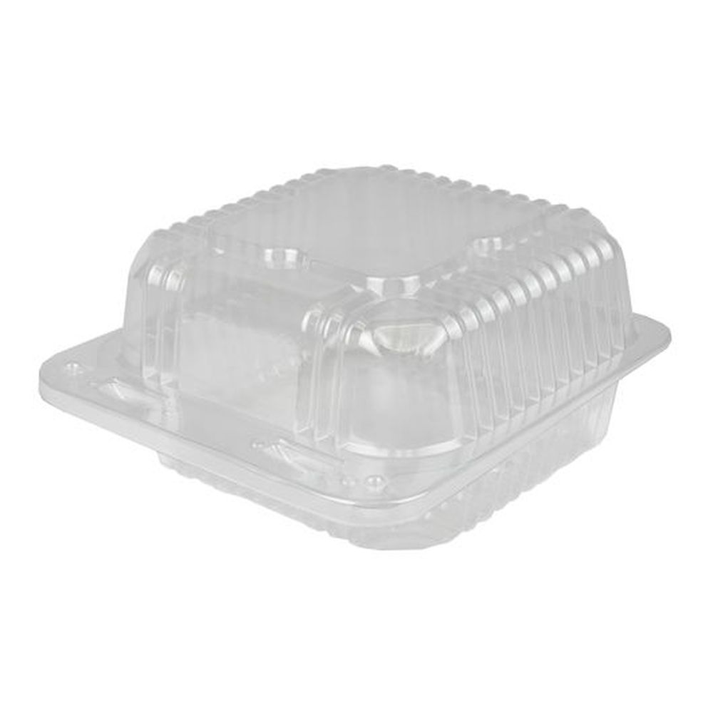Durable Packaging 5 inch Clear Plastic Medium Square Container, 500 count