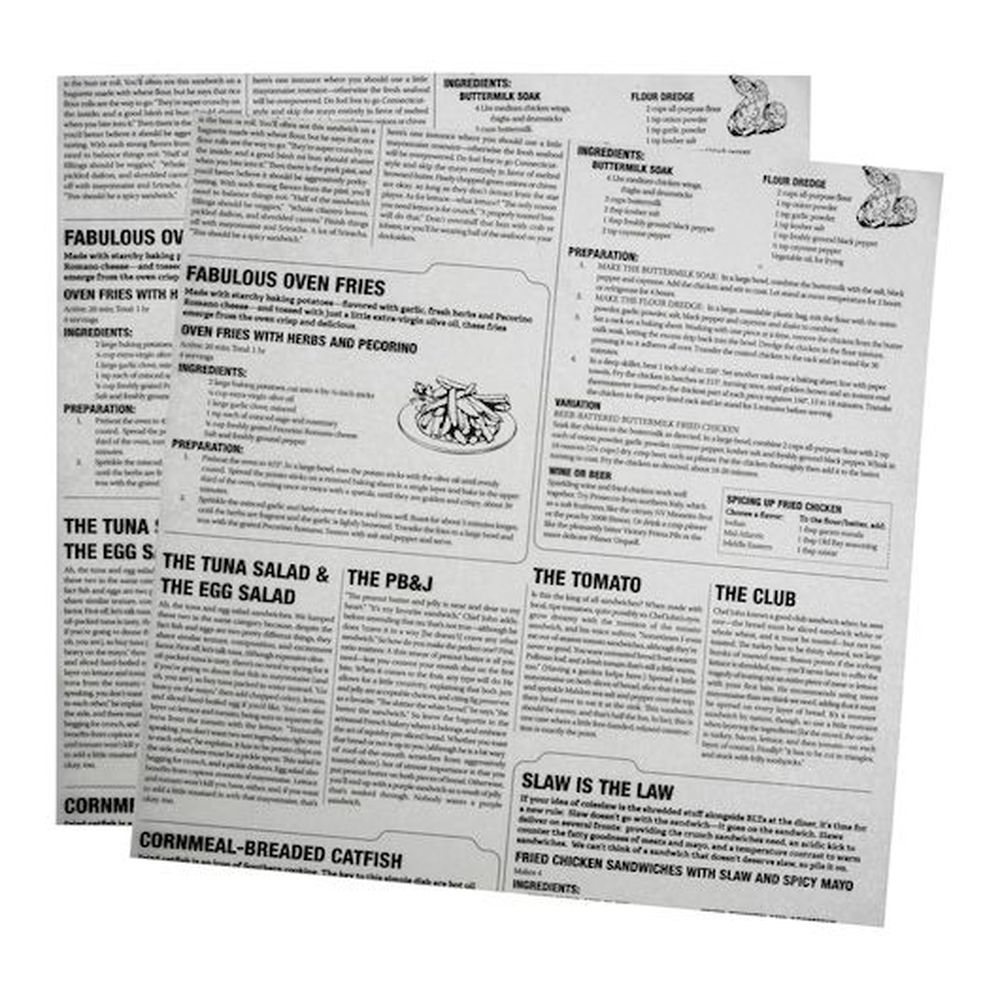 Durable Packaging Newsprint Wax Sheet, 1000 Count -- 5 Per Case