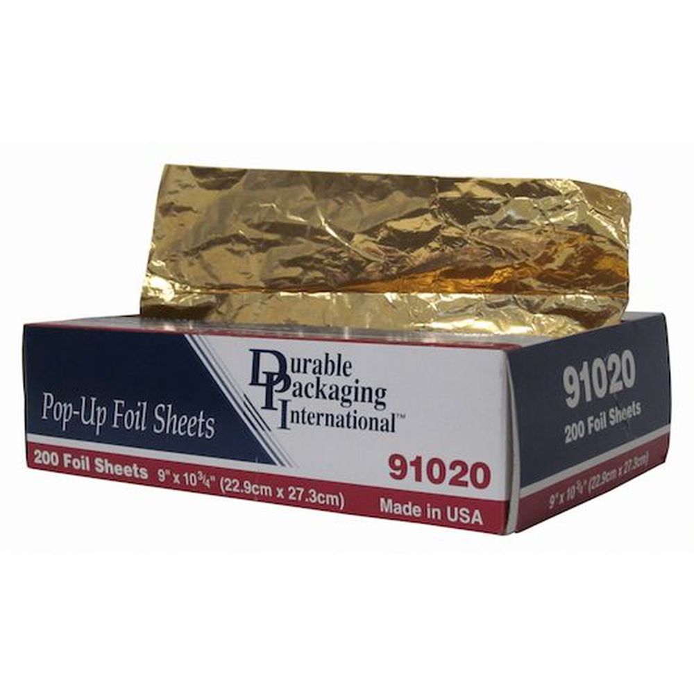 Durable Packaging 9 X 10 3/4 Inch Gold Foil Sheet, 200 Count -- 12 Per Case